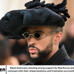 Black Americans showing strong support for Bad Bunny and the Super Bowl sharply contrasts with their mixed emotions and frustration surrounding the upcoming election.