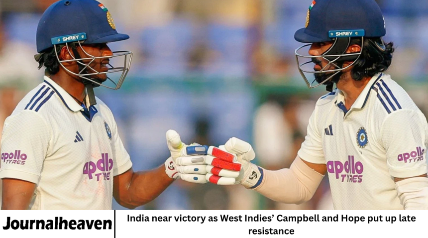 India near victory as West Indies’ Campbell and Hope put up late resistance