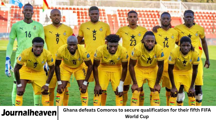 Ghana defeats Comoros to secure qualification for their fifth FIFA World Cup
