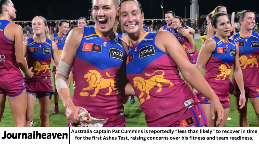 Australia captain Pat Cummins is reportedly “less than likely” to recover in time for the first Ashes Test, raising concerns over his fitness and team readiness.